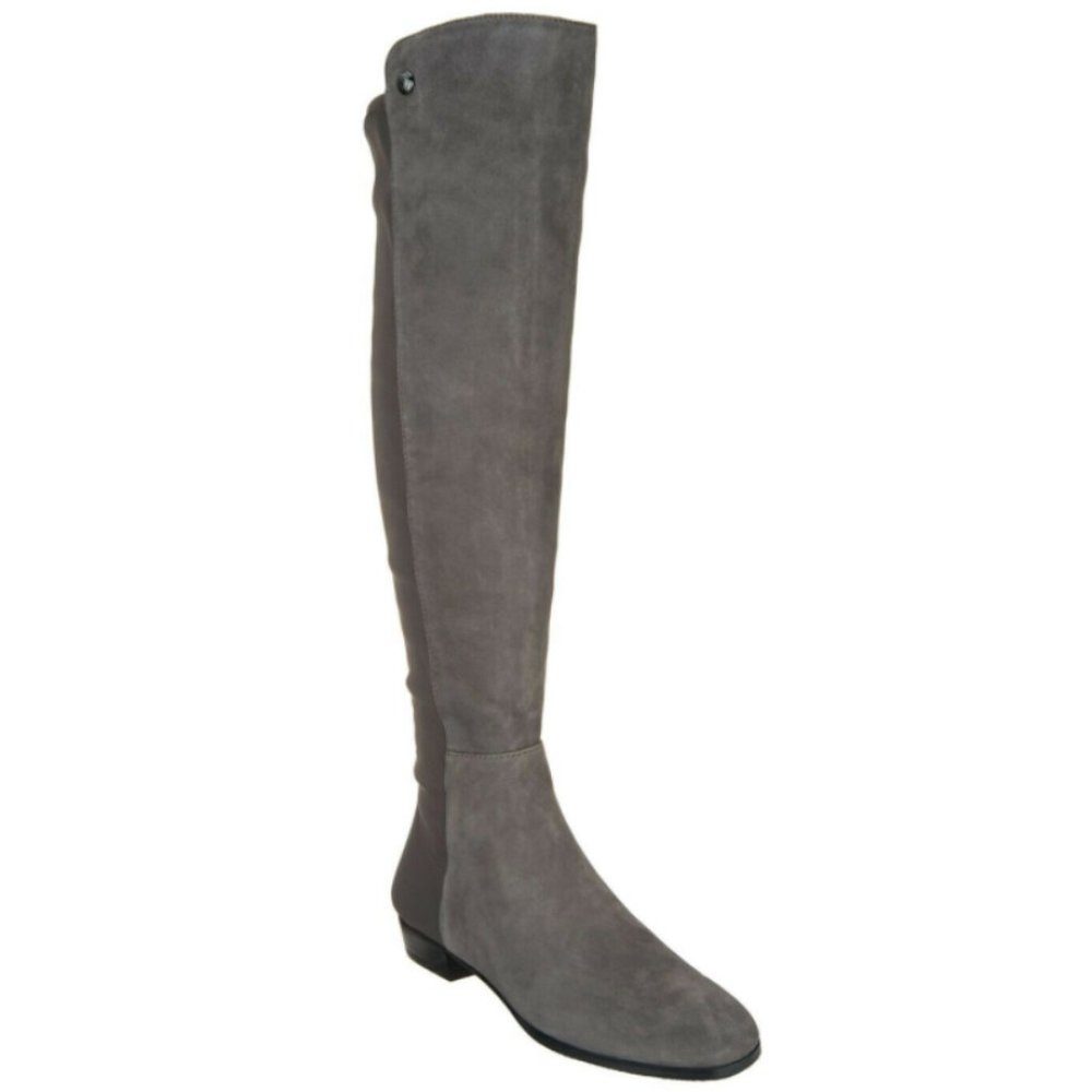 Vince Camuto Karita Medium Calf Leather 5050 Tall Shaft Boots Grey 7 weitzman